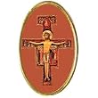 Car Visor Clip - Saint Damiano Crucifix - 1.75"x1.0" - Clip on