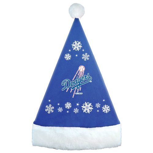 MLB Los Angeles Dodgers Snowflake Santa Hat