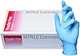 SKINTX 50015-L-BX Nitrile Medical Grade Examination Glove, 5 mil - 5.5 mil, Powder-Free, Textured, Latex-Free, Chemotherapy Tested, Non Sterile, Large, Blue (Pack of 100)