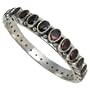 Bangle Jewelry Sterling Silver Garnet Gemstone 2.5 inches (ban122a)