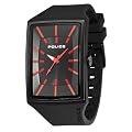 Police Men's Vantage X Watch 13077Mpbb/02 with Black Pu Strap, Black Dial and Red Batons