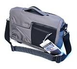 Genuine Belkin F8N342 16 (Inch) Laptop/Notebook Grey/Black Nylon Dash Messenger Briefcase Carry-on Handbag Purse Satchel Tote Bag With Padded Shoulder Strap, Fits Screens Up To 16 (Inches), External Dimensions: 13x17.5x5 (Inches)