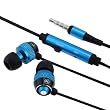 3.5mm In-ear Earbud Headset For iTouch 4 4th + Mic Blue