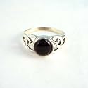 Sterling Silver Celtic Design Onyx Ring