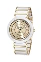 Miss Sixty - SIR004 - Glamour - Montre Femme - Quartz Analogique - Cadran Dor&eacute; - Bracelet C&eacute;ramique Blanc