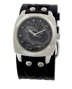 Biker MEn's Serpent Dragon Leather Cuff Watch Model # US-W2503
