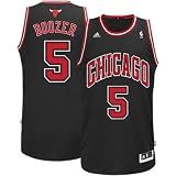 adidas Carlos Boozer Chicago Bulls Revolution 30 Swingman Performance Jersey - Black (Small)