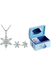Disney Frozen Silver-Plated Snowflake Jewelry Set with Mini Treasure Chest