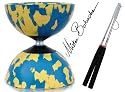 Mr Babache Medium Harlequin Diabolo Set - Blue & Yellow