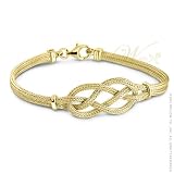 MILLE LUCCI: *ITALIAN DOUBLE NAUTICAL KNOT VERMEIL BRACELET*