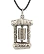 Sterling Silver Prayer Wheel Pendant in a Frame