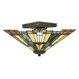 Quoizel TFIK1714VA Inglenook 8-Inch Small Semi Flush Mount, Valiant Bronze Finish
