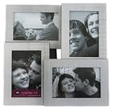 Present Time Photoframe Collection aluminum matt holds 4 photos of 10 x 15cm