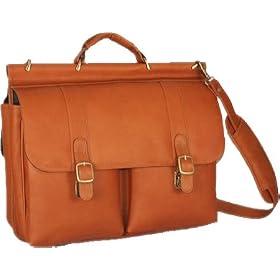 David King Leather 143 Dowel Laptop Briefcase Leather Bag