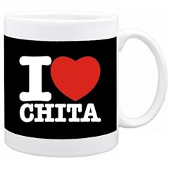 I love Chita Hauptst�dte Tasse (Schwarz, Keramik, 325 ml)
