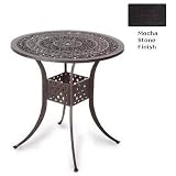 Meadow Decor Amazon 42 Inch Cast Aluminum Bar Table - Mocha Stone Finish