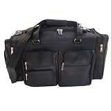 20 Duffel Bag with Pockets Color: Black