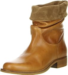 ONLINE SHOES Damen Stiefeletten Echtleder cognac, Größe:38;Farbe:Cognac