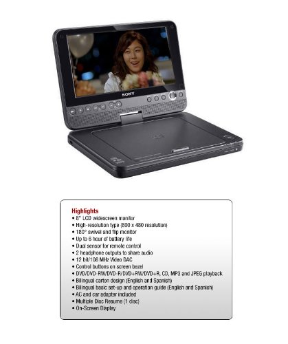Sony 8 Portable DVD Player DVP-FX811