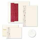 Red Vines Shimmer Invitation and Note Card Kit