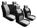Holiday Sale and Free Upgrade Any Shipping Service to Priority Mail (Only Takes About 2-3days.) Flat Cloth Univerisal Car Seat Cover Full Set Gray/black