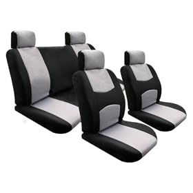 On Sale Car Seat Covers Full Set Flat Cloth Gray/black 114 On Sale Car Seat Covers Full Set Flat Cloth Gray/black 114