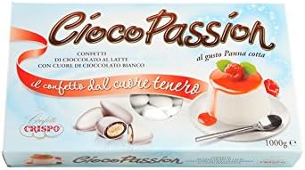 Crispo Confetti: "Ciocopassion" Panna Cotta Taste Chocolate Dragees * 1000g * 35oz * [ Italian Import ]