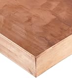 Tellurium Copper 145 Plate, Smooth Finish, ASTM, Yellow/Orange,6" Width, 1/4" Thickness, 12" Length