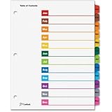 Cardinal by TOPS Products OneStep Index System, 12-Tab, Monthly, Multi-Color, 1 Set (60318CB)