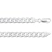 Sterling Silver Curb Chain 10mm & 22 Inches