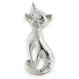 Bling Jewelry Sterling Silver Proud Cat Pin