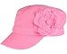 Capelli New York Conductor Hat In 6Oz Twill With 3D Flower Light Pink