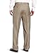 Louis Raphael ROSSO Men's Super 150 Twill Pleated Dress Pant with Comfort Waistband