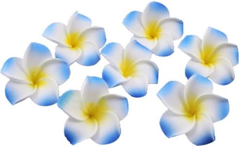 Klix (TM) Plumeria Hawaiian Foam Frangipani Flower For Wedding Party Decoration Package of 100-Blue