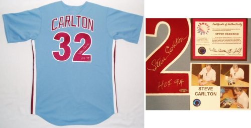 Steve Carlton Philadelphia Philllies Autographed Throwback Jersey