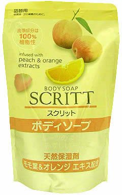 スクリット ボディソープ モモ葉&オレンジエキス 詰替用450ml