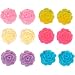 Set Of 6 Pairs 1/2" Clay Flower Studs In Assorted with Matte Finish Set Of 6 Pairs 1/2" Clay Flower Studs In Assorted with Matte Finish