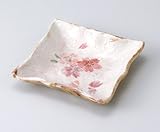 春うらら波小皿 5個組 【美濃焼 和皿】 (おまけキッチングッズ付き セット)