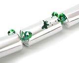 Make Your Own Christmas Crackers - Metallic Silver with green trim /Pk 6