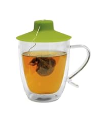 Kitchen: Primula Double Wall Glass Mug with Tea Bag Buddy - Epoca Inc.