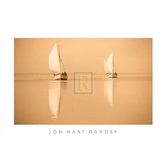 Kunstdruck 'Nile Boats' von Jon Hart Gardey - Bildgr��e 70 cm Breite x H�he 50 cm