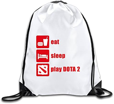 Eat Sleep Dota 2 Travel Bags White