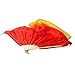 Vktech 3 Color Gradient Flame Dancing Fan Belly Veil for Party Stage Performance