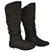 Twisted Women's Shelly Wide Calf Fashion Scrunch Boot