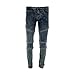 KDNK - Men's Front 3 Open Zips Stretch Skin Jeans