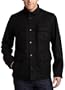 Calvin Klein Men's Button Up Three Quarter Length Jacket,Black,Medium
