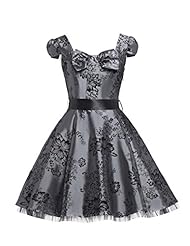 Cocktail Knee Length Taffeta Vintage Square Neck Cap Sleeves Evening Dress/Homecoming Dress/Party Dress/Wedding Dress 