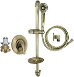 Antique Brass Hand Shower Massage Spray Slide Bar+Valve