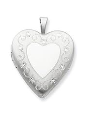 Sterling Silver 20mm D/C Heart Locket