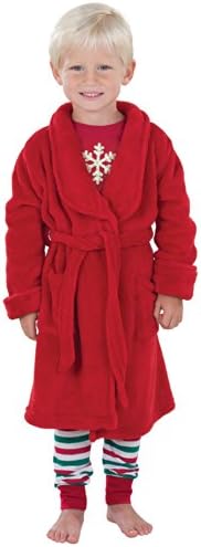 Red Microfleece Marshmallow Robe for Toddlers